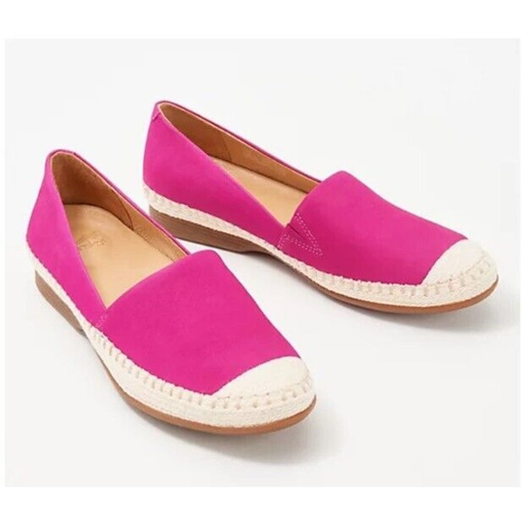 New Dansko Womens Leather Lesley Espadrille Slip-Ons Fuchsia Pink EU 39 US 8.5-9 - Picture 1 of 8